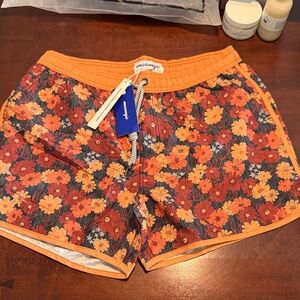 MAAMGIC Floral Orange and dark red swim Shorts